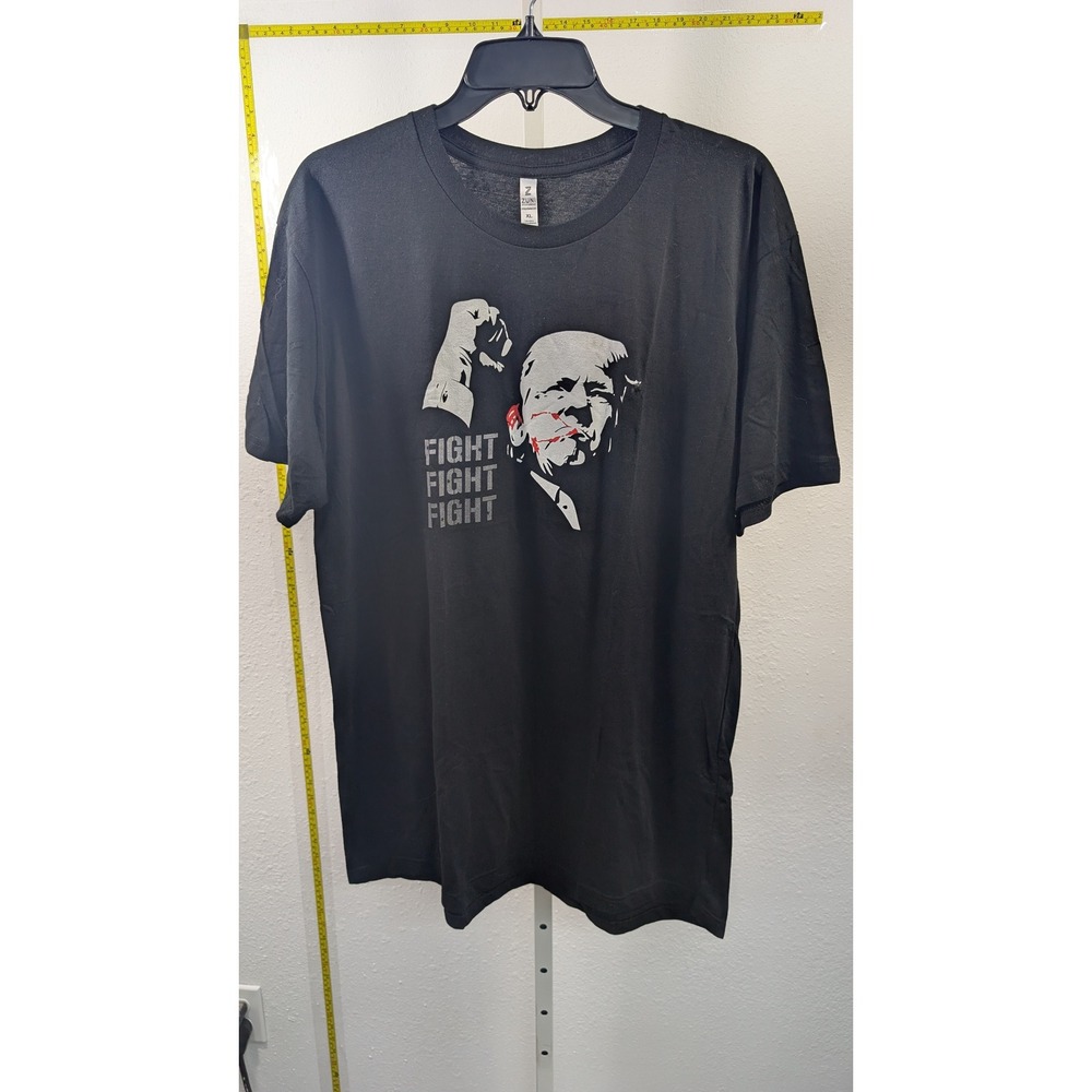 Zuni Sportswear Donald Trump Fight Fight Fight Graphic T-Shirt‎ Black Mens XL